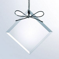 Beveled Clear Glass Ornament - Diamond Screened